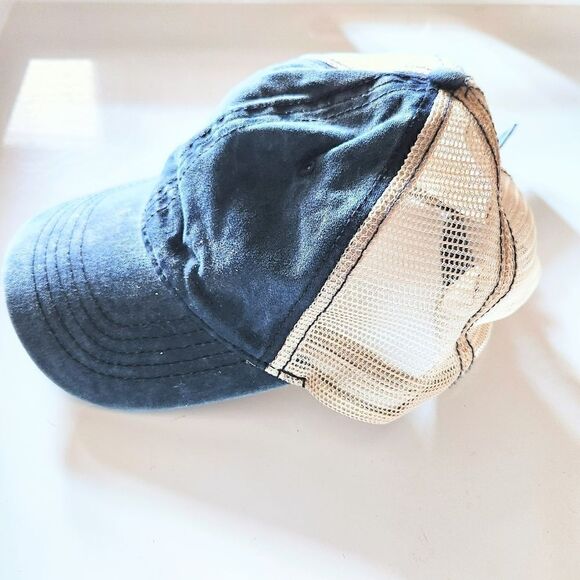 Blue Faded Mesh Back Adjustable Baseball Cap OS - Picture 1 of 4